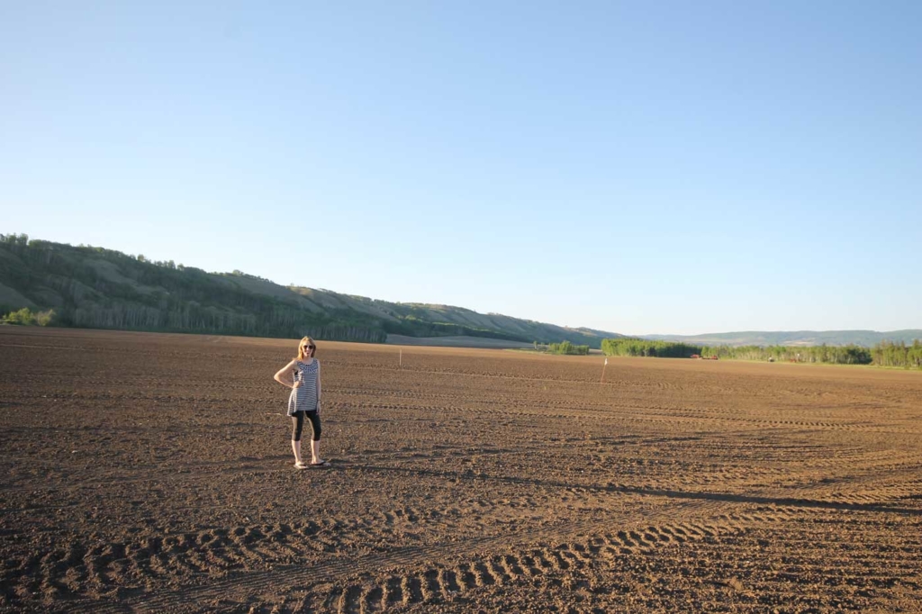 Leslie Jardine on her organic farm in  the Peace Region